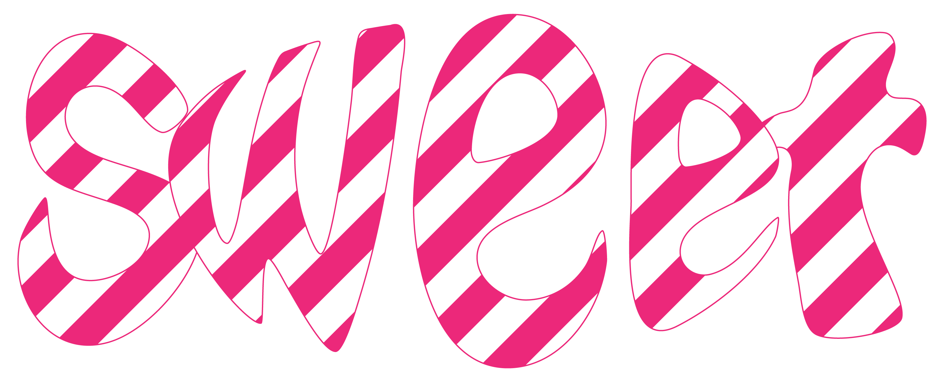 Hobo Std Medium font has been combined with a candy stripe design to give i...